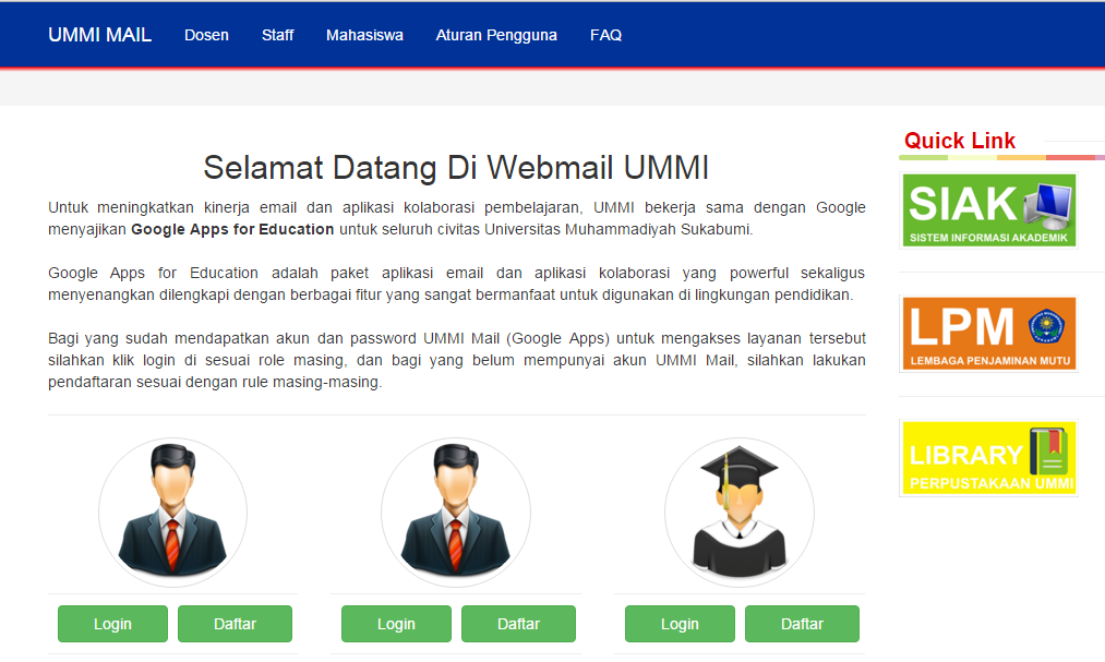 UMMI Resmi Luncurkan Webmail Bagi Seluruh Sivitas Akademik Dan Juga Staffnya
